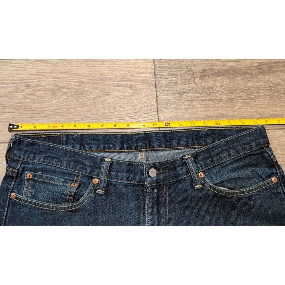 LEVI'S 514 DENIM JEANS MENS 38X30 DARK WASH BLUE STRAIGHT 9